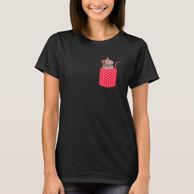 Rat  Animal  Cute Pocket Pet Owner Rodent Rat T-Shirt (Front)