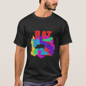 Rat Animal Mosaik Puzzle T-Shirt