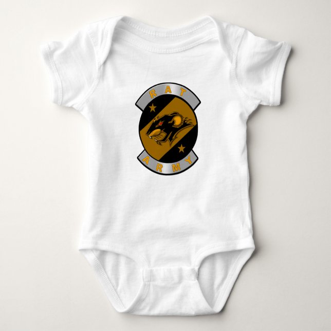 Rat Army Baby Bodysuit (Front)