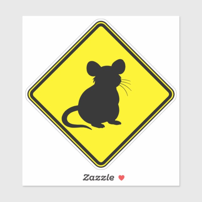 Rat Art Rat Clip Art Silhouette Animal Art Warning Sticker (Sheet)
