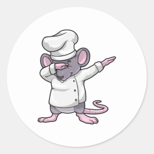 Rat as Chef with at Hip Hop Dance Dab Classic Round Sticker