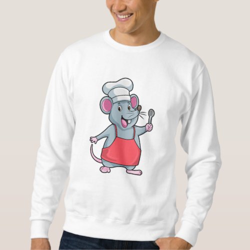 Rat as Chef with Cooking apron  Spoon Sweatshirt