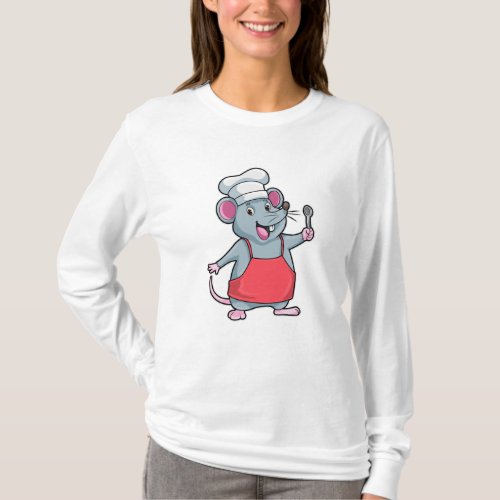 Rat as Chef with Cooking apron  Spoon T_Shirt