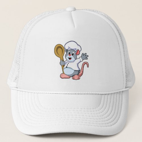 Rat as Chef with Cooking apron Trucker Hat