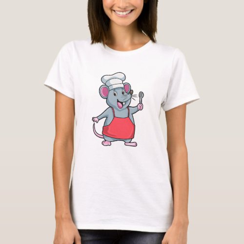 Rat as Chef with Cooking apron  Wooden spoon T_Shirt