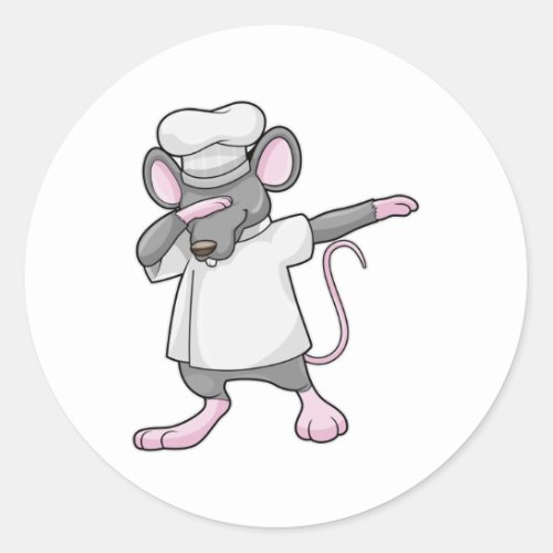 Rat as Cook at Hip Hop Dance Dab Classic Round Sticker