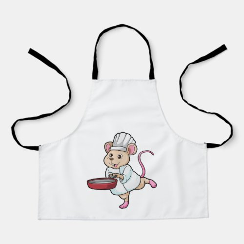 Rat as Cook with Pan  Cooking hat Apron