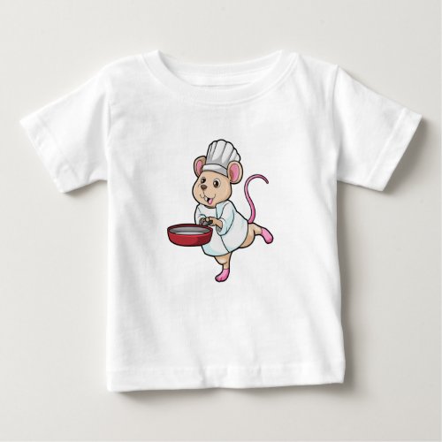 Rat as Cook with Pan  Cooking hat Baby T_Shirt