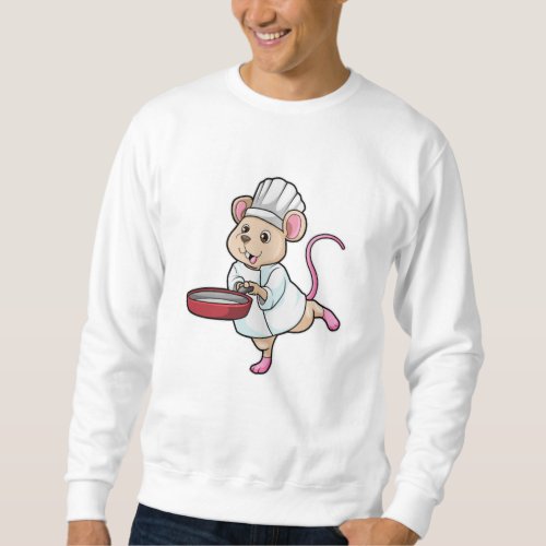 Rat as Cook with Pan  Cooking hat Sweatshirt
