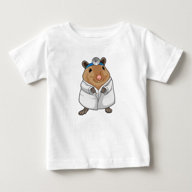 Rat as Doctor with Doctor's coat Baby T-Shirt (Front)