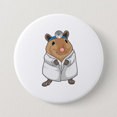 Rat as Doctor with Doctors coat Button