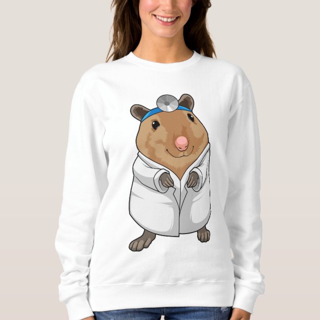 Rat as Doctor with Doctor's coat Sweatshirt (Front)