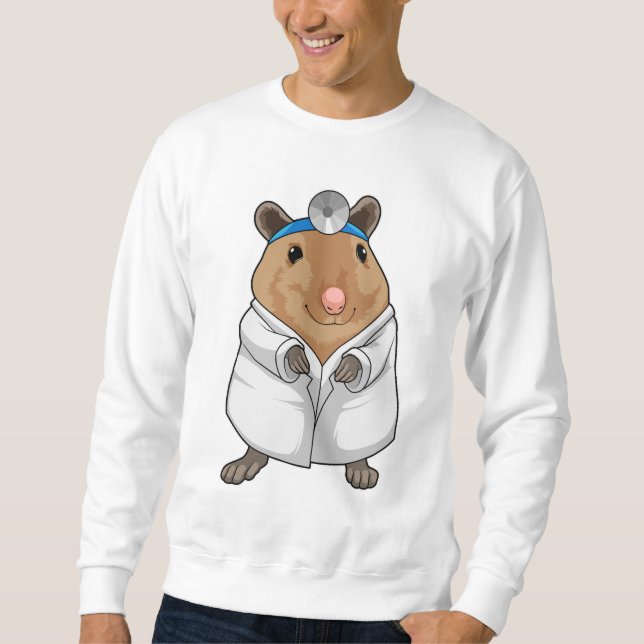 Rat as Doctor with Doctor's coat Sweatshirt (Front)