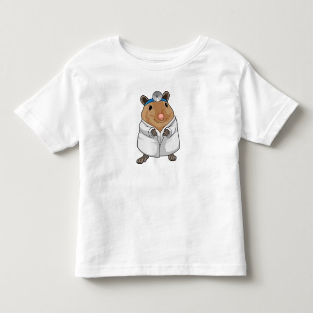 Rat as Doctor with Doctor's coat Toddler T-shirt (Front)