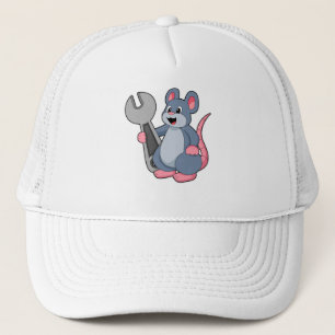 Rat as Mechanic with Wrench Trucker Hat