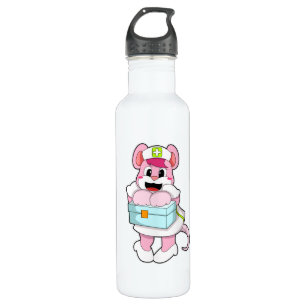 Rat as Nurse with Box Stainless Steel Water Bottle