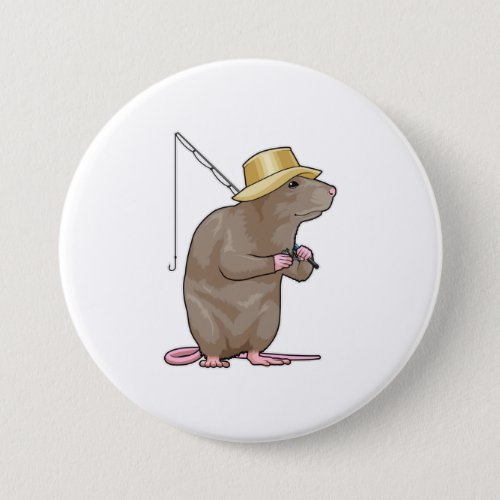 Rat at Fishing with Fishing rod Button