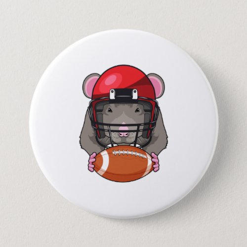 Rat at Football Sports Button