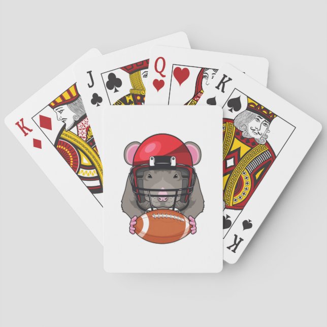 Rat at Football Sports Poker Cards (Back)