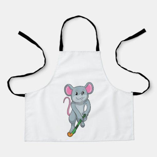 Rat at Hockey with Hockey bat Apron