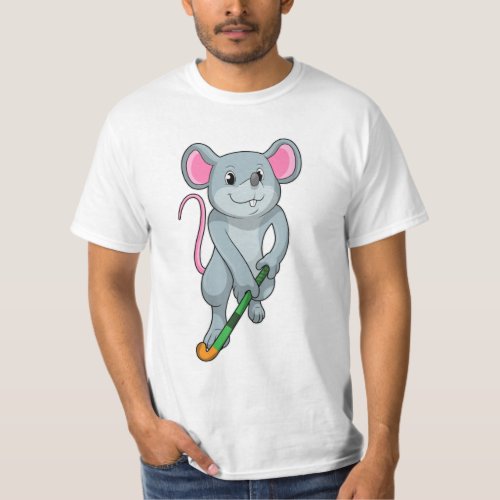 Rat at Hockey with Hockey bat T_Shirt