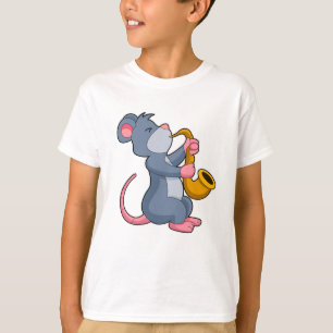 Rat at Music with Saxophone T-Shirt
