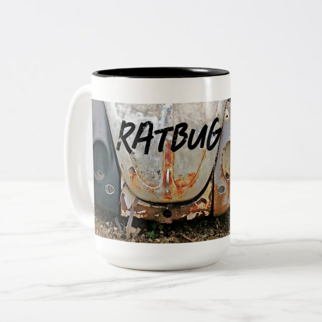 Rat Bug Two-Tone Coffee Mug (Front Left)