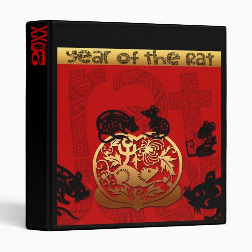 Rat Chinese custom New Year Zodiac Bithday B 3 Ring Binder