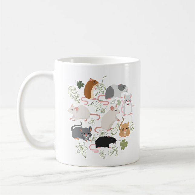 Rat Coffee, Cute Rat Gift, Rat Lover, Rat Gift Coffee Mug (Left)