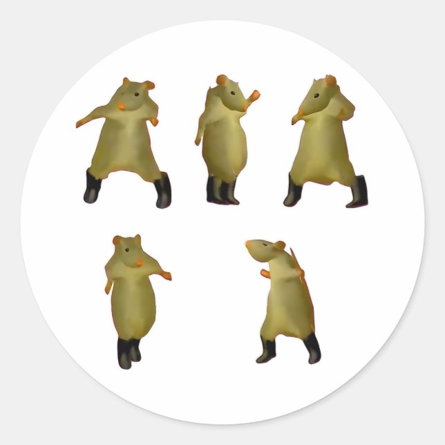 Rat Dance Meme 2025 Funny Trendy #ratdance  Classic Round Sticker (Front)