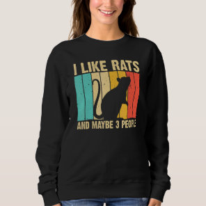 Rat Design Rat  Men Women Mouse Rodent Introvert Sweatshirt