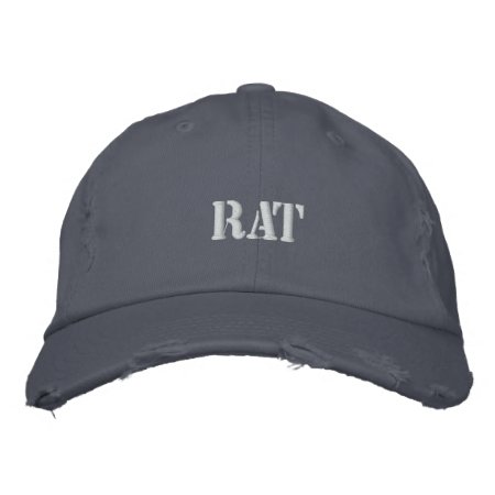 Rat Embroidered Baseball Cap