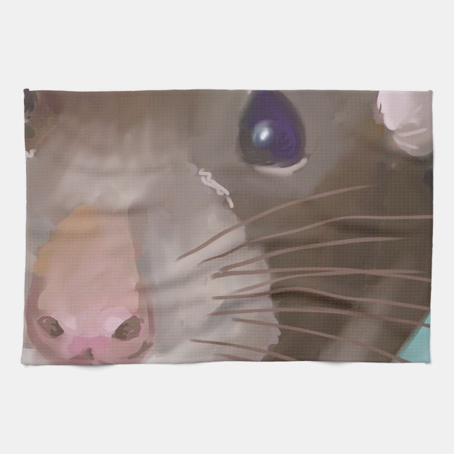 Rat face towel (Horizontal)