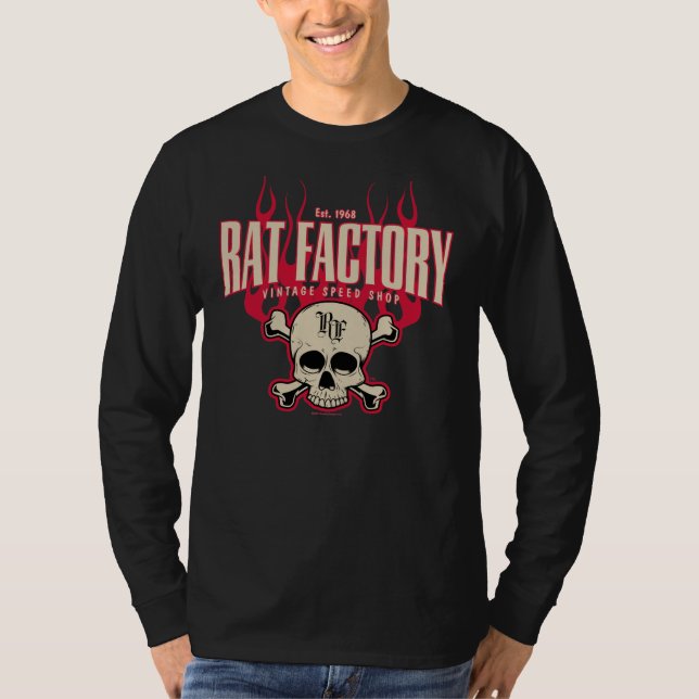 Rat Factory "Ghost Flames" LS Tee (Front)