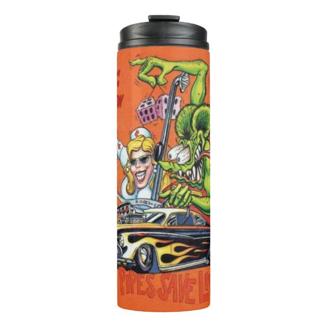 Rat Fink 13 hot drink tumbler (Front)