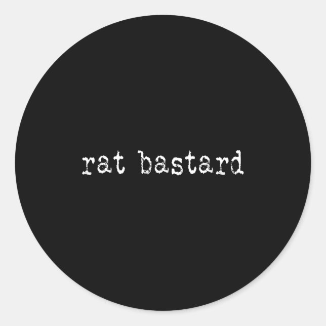 Rat Funny Quote  Classic Round Sticker (Front)