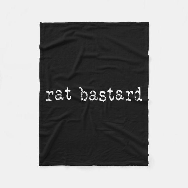 Rat Funny Quote  Fleece Blanket (Front)