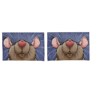 Rat Heart Pillow Cases