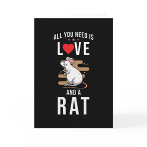 Rat I love Rats Card
