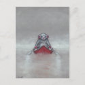 Rat in Boat in Fog Postcard