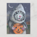 Rat in Shark Costume Halloween kmcoriginals Postcard