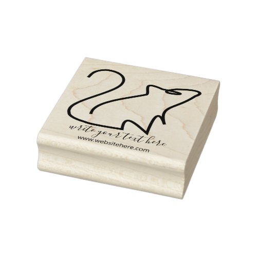 Rat Line Art Simple Mouse Rubber Stamp