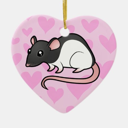 Rat Love (add Your Own Message) Ceramic Ornament