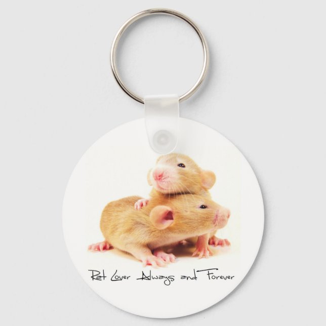 Rat Lover Always and Forever Keychain (Front)