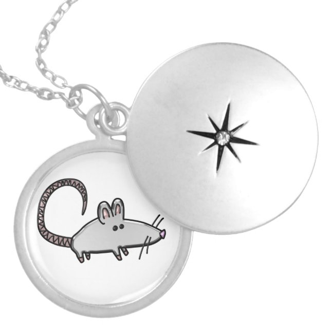 Rat Lover Locket Necklace (Front)