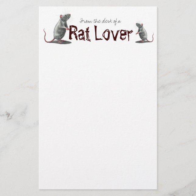 Rat Lover Stationary Stationery (Front)