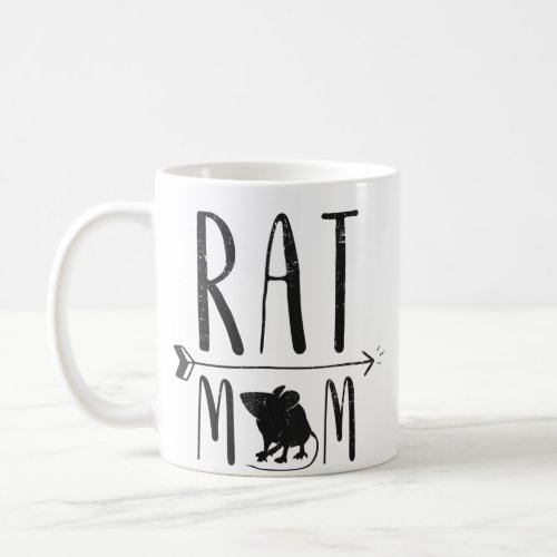 Rat Mom _ Funny Retro Pet Mouse Rat or Rodent Gift Coffee Mug