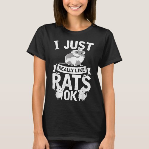 Rat Mom Rats Lover Women Girls  T_Shirt