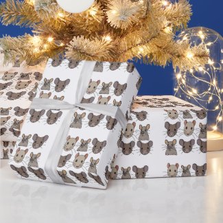 Rat Mouse Mice Animal Party Wrapping Paper