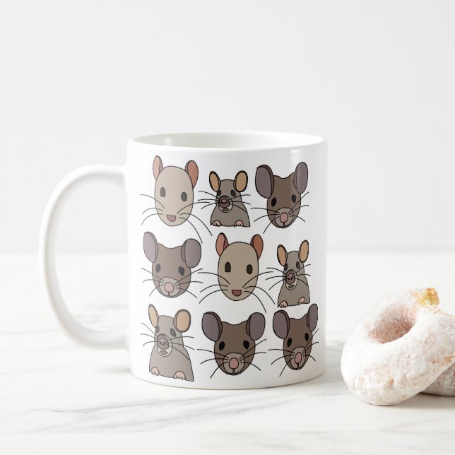 Rat Mouse Mice Coffee Mug (With Donut)